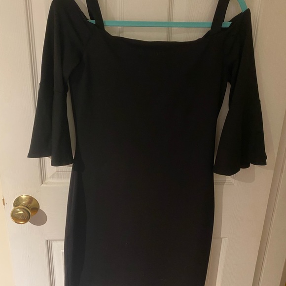 *NWT Susana Monaco Black Above Knee Black Eleanora Dress- SZ LG - Picture 4 of 16